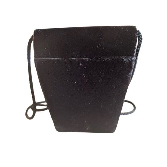Valerie Stevens Vintage Black Velvet Evening Bag with Cord Strap - Picture 5 of 8